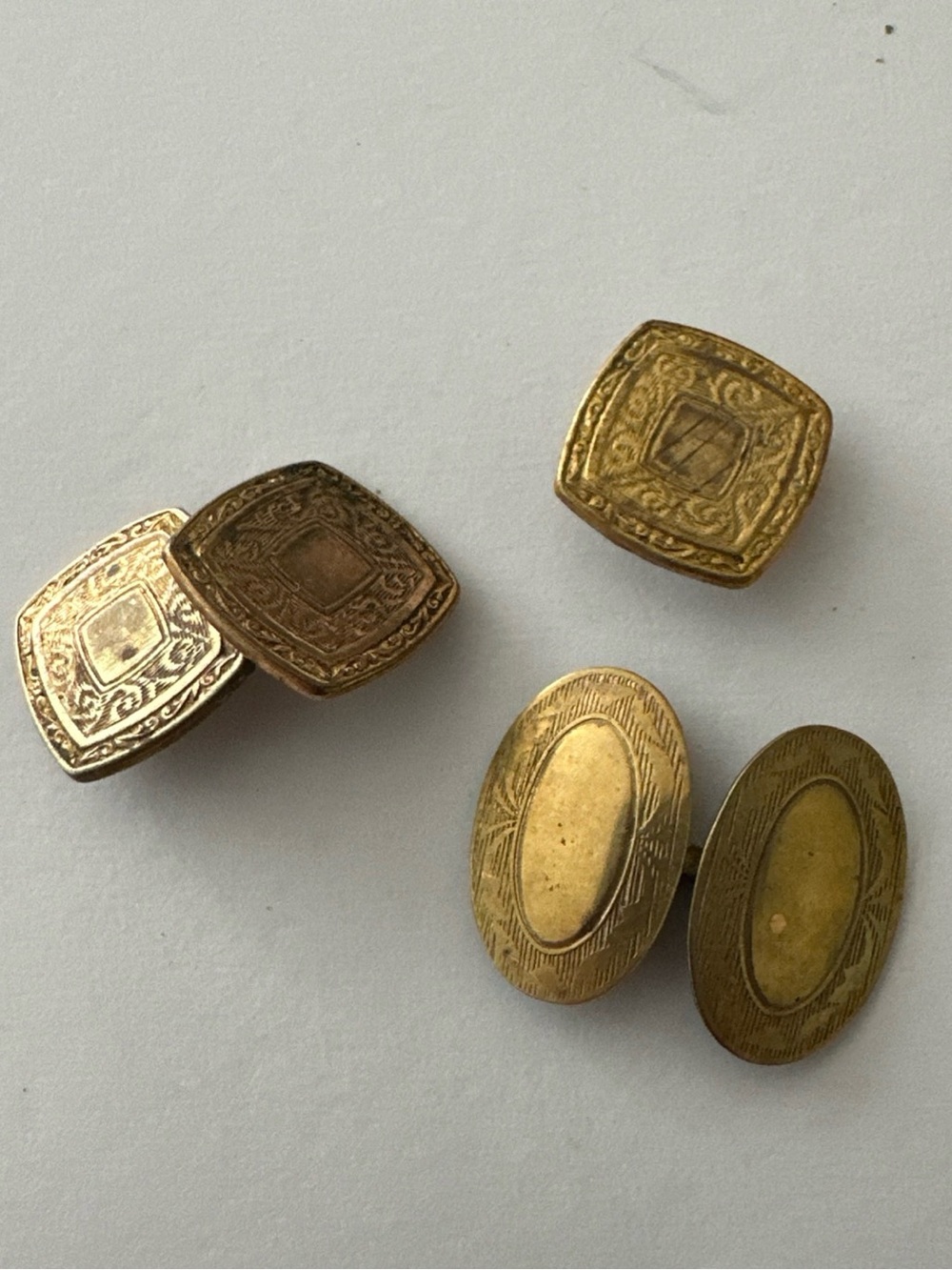 vintage gold fill cuff buttons